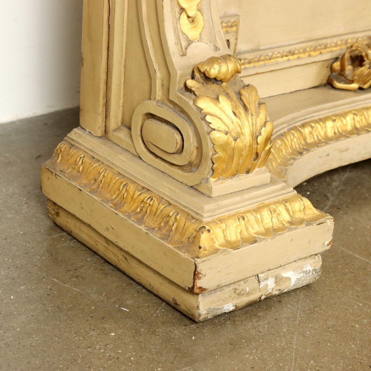 Console Ancien Style Néo-classique Tilleul Italie XIXe Siècle-photo-8