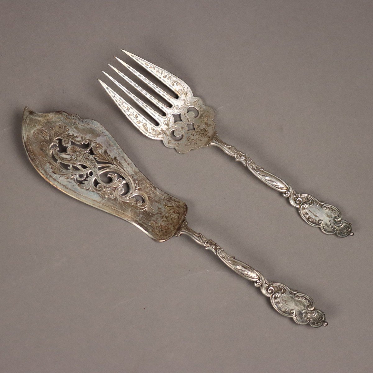 Antique Casket With Cutlery Set Silver Germany Early XX Century-photo-1