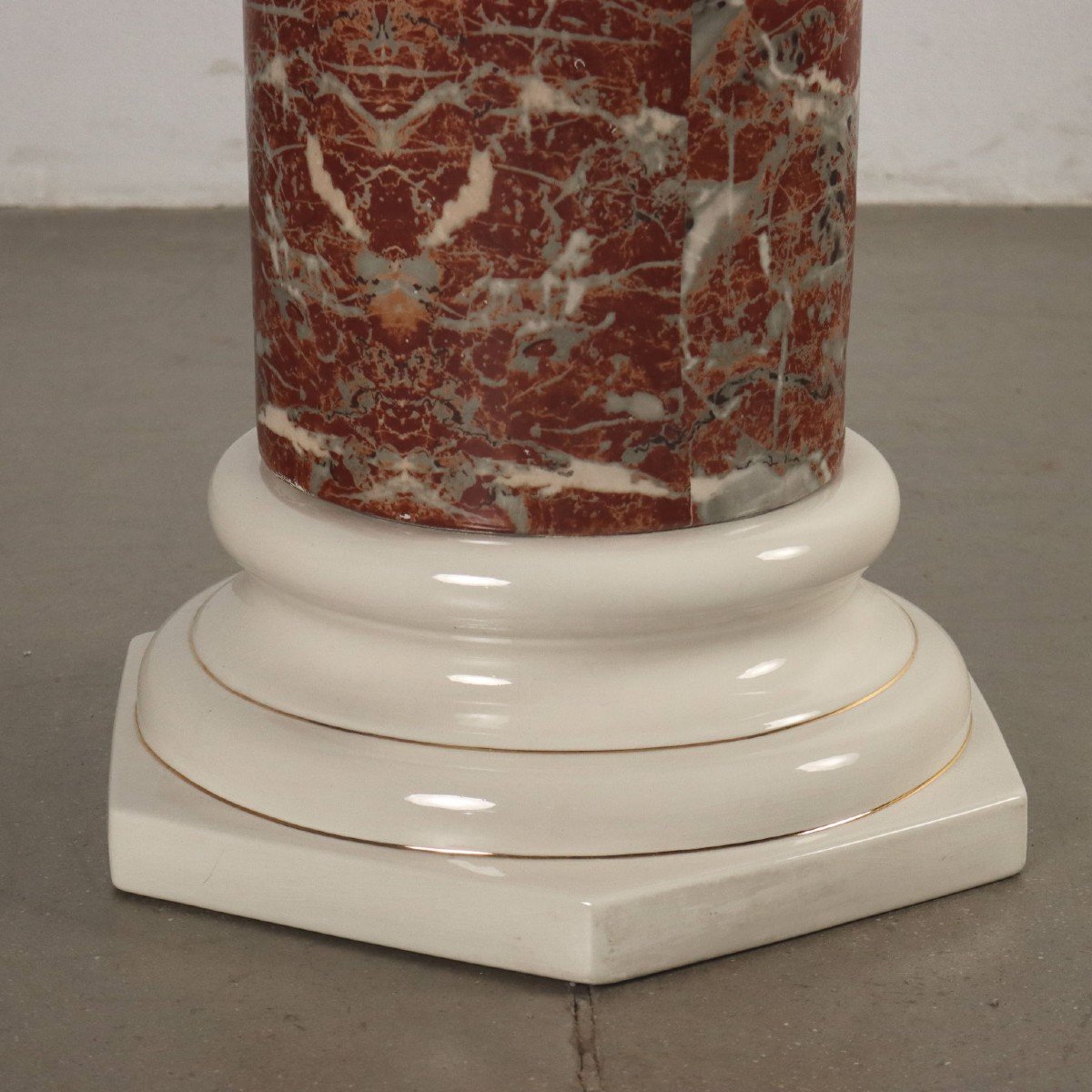 Pair Of Emperor's Busts And Columns Ceramic T. Barbi 1970s-photo-7