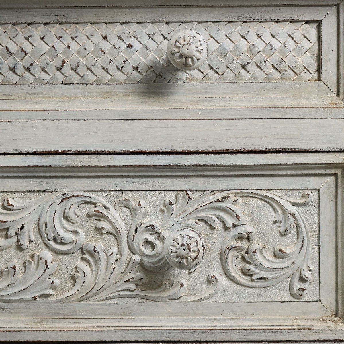 Antique Chest Of Drawers Renaissance Style Lacquered Wood '900-photo-1
