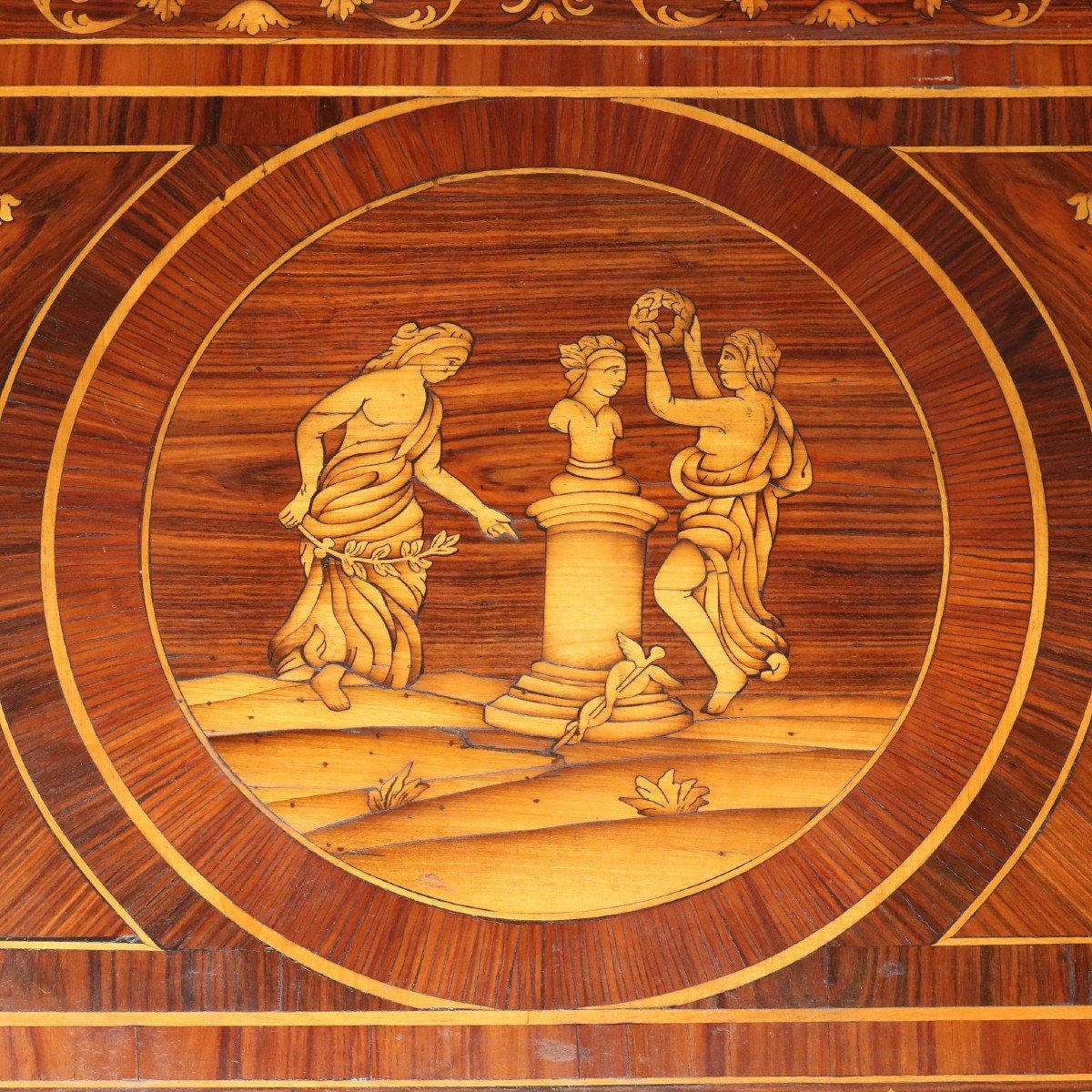 Commode à Tiroirs Marquetée Néoclassique  Gênes Dernier Quart XVIIIe Siècle-photo-1