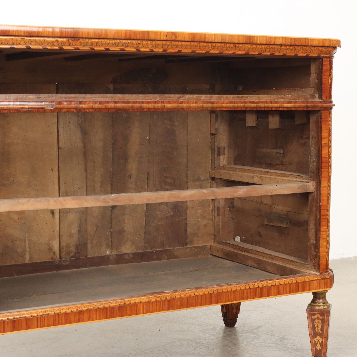 Commode à Tiroirs Marquetée Néoclassique  Gênes Dernier Quart XVIIIe Siècle-photo-7
