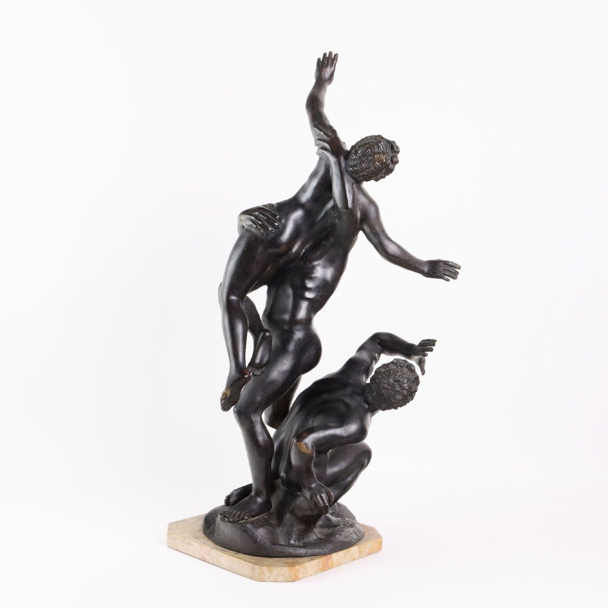 Sculpture Ancienne Sujét Historique Bronze Italie Du XXe Siècle-photo-3