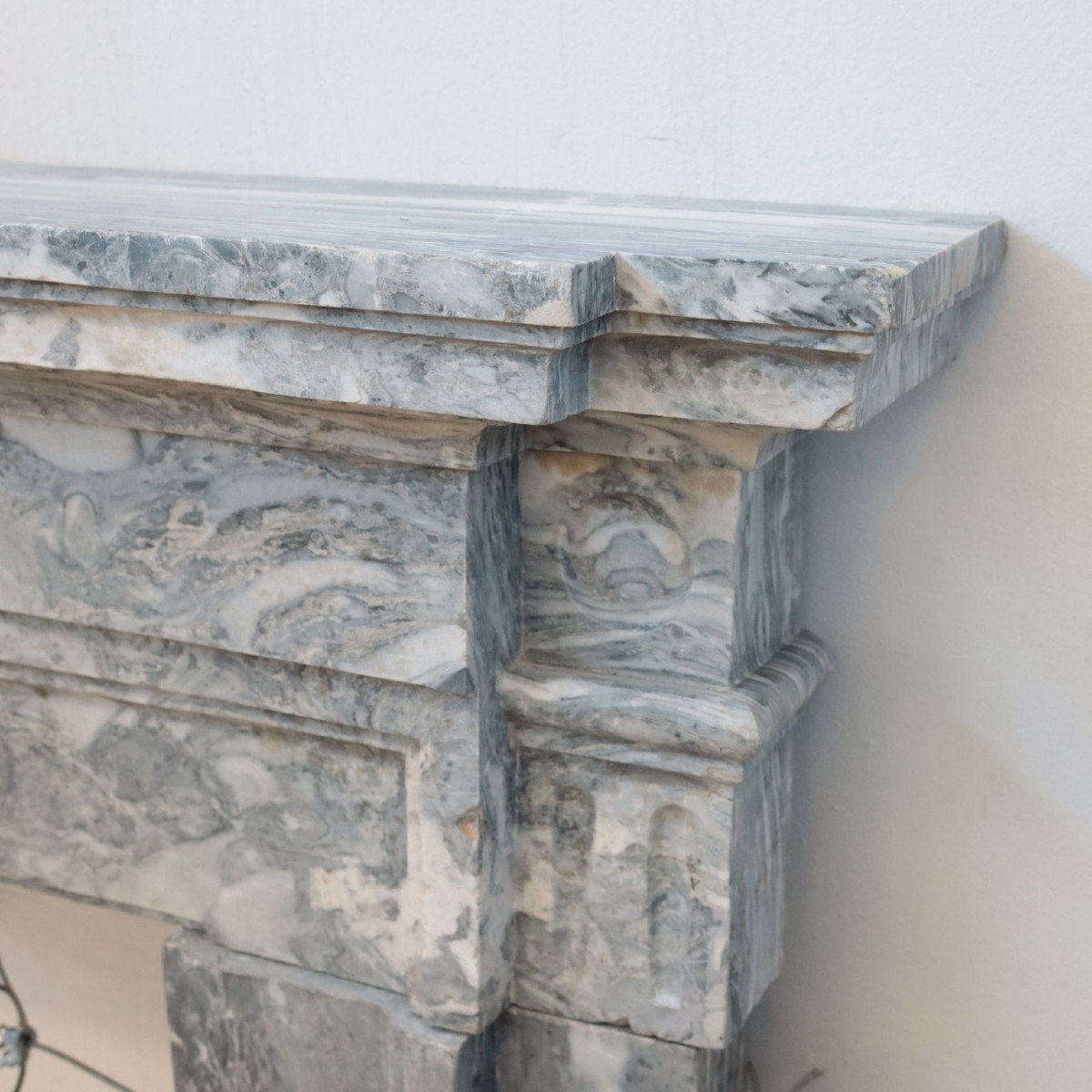 Antique Neo-classical Tuscan Fireplace Marble Italy 18th Century-photo-1