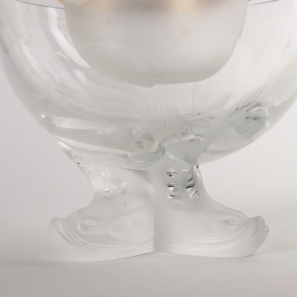 Vintage Lalique Caviar Cup Crystal France XX Century-photo-3