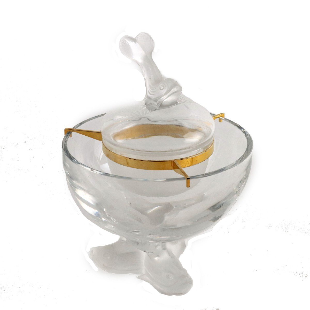 Vintage Lalique Caviar Cup Crystal France XX Century