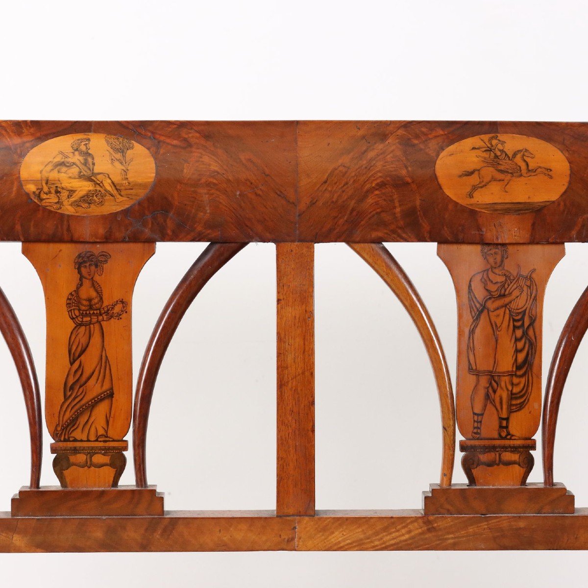 Empire Sofa In Walnut Austria Early 19th Century-photo-2