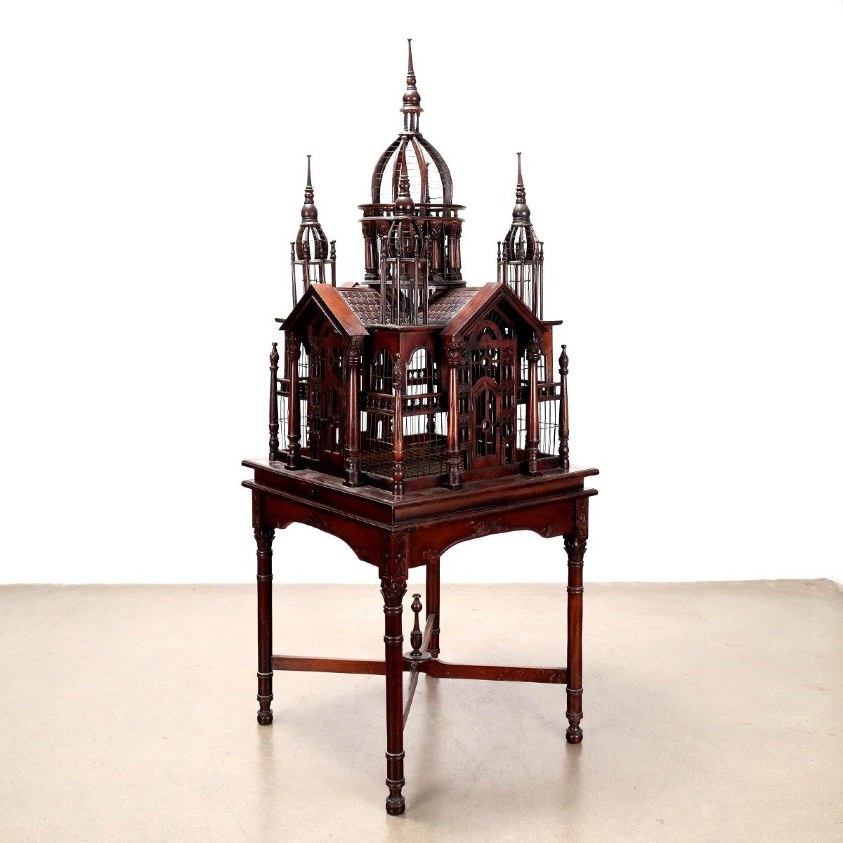 Decorative Mahogany Bird Cage-photo-7