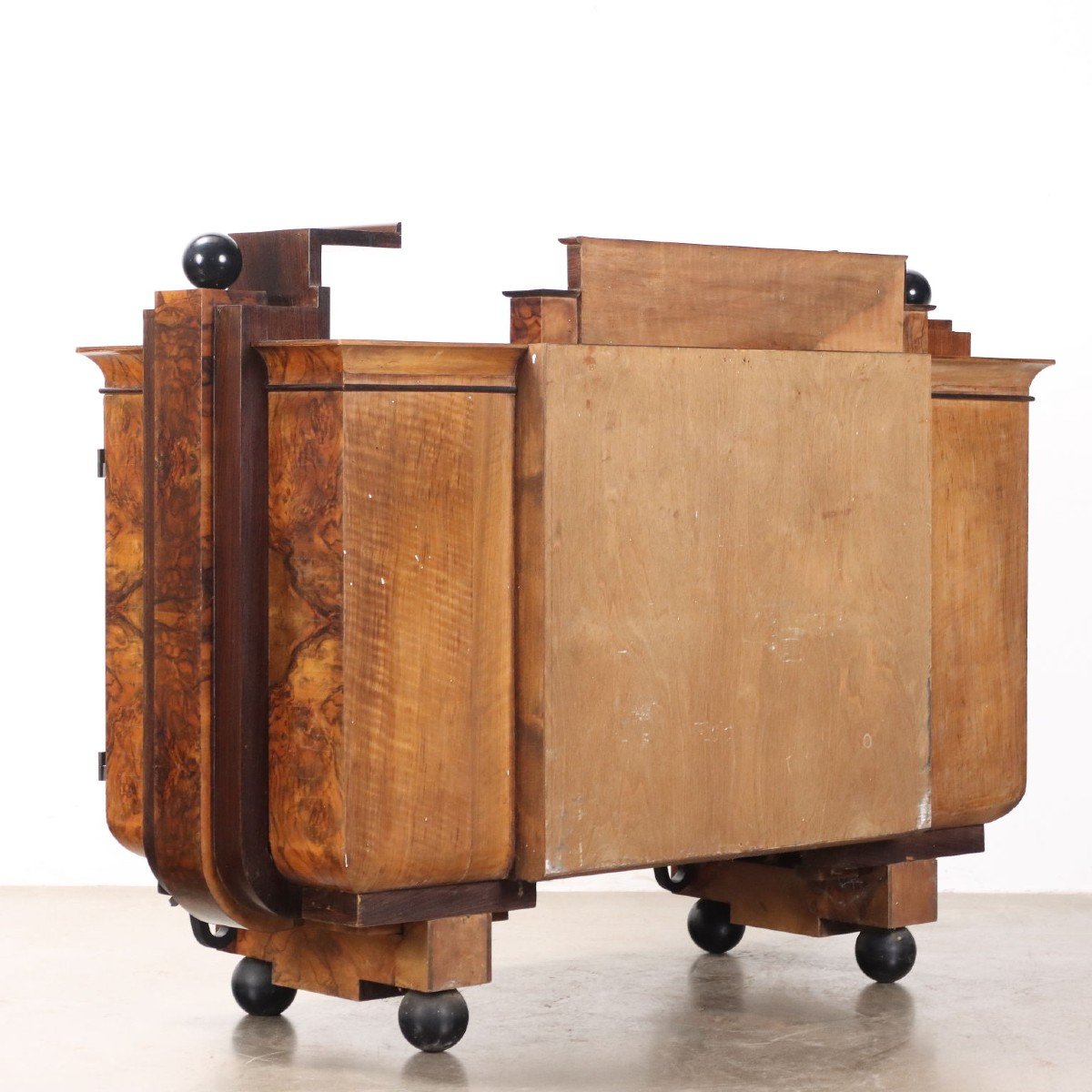 Commode Art Déco En Noyer Italie Début Du 20e Siècle-photo-7