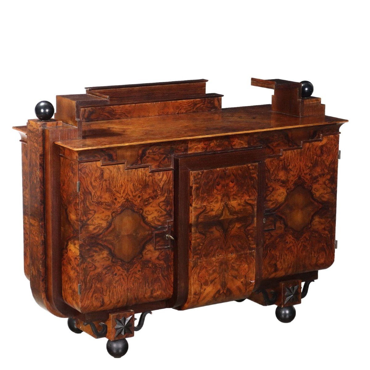 Commode Art Déco En Noyer Italie Début Du 20e Siècle