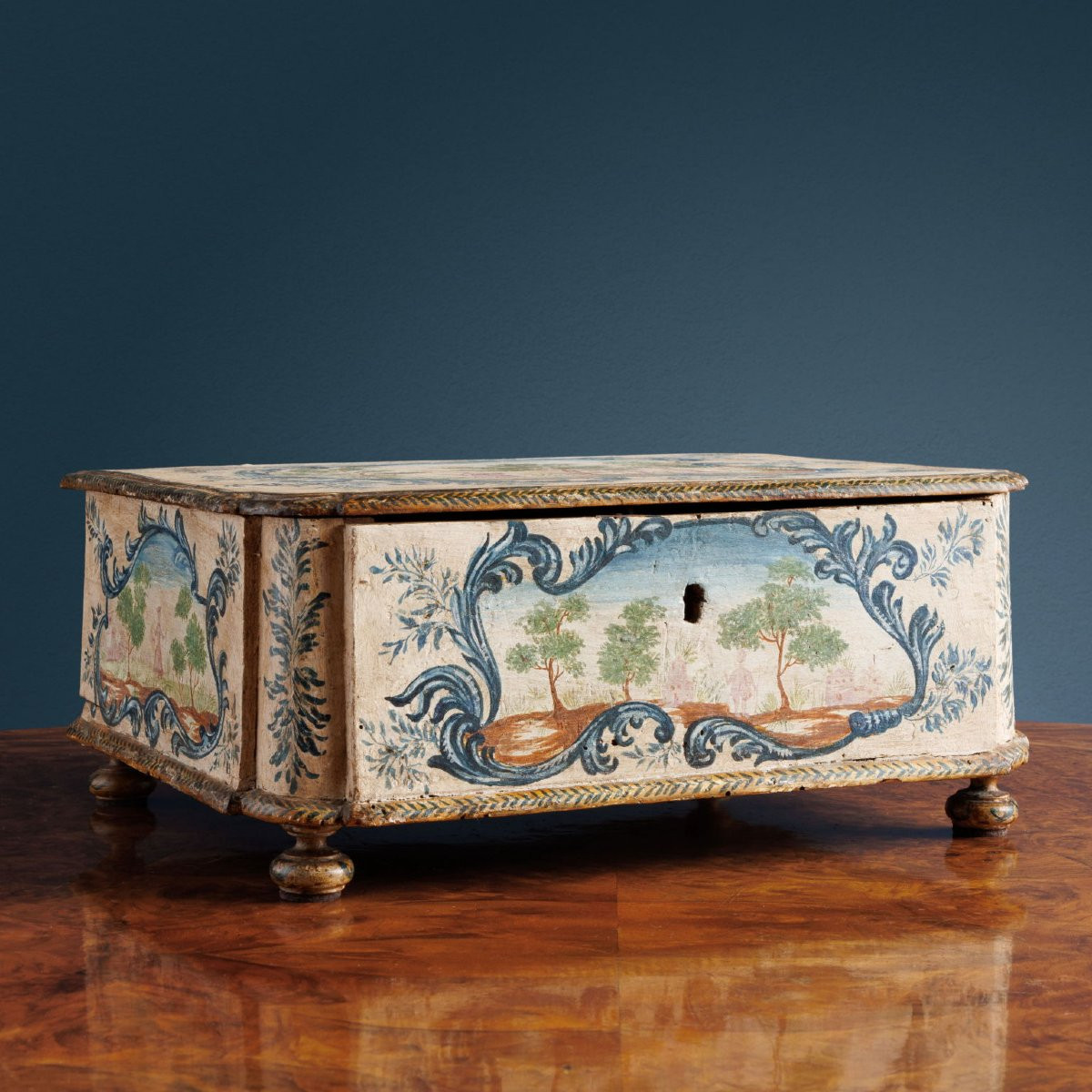 Coffret à Bijoux Laqué Venise, Dernier Quart Du XVIIIe Siècle.-photo-3