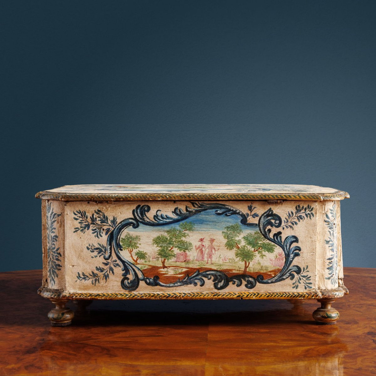 Coffret à Bijoux Laqué Venise, Dernier Quart Du XVIIIe Siècle.-photo-1