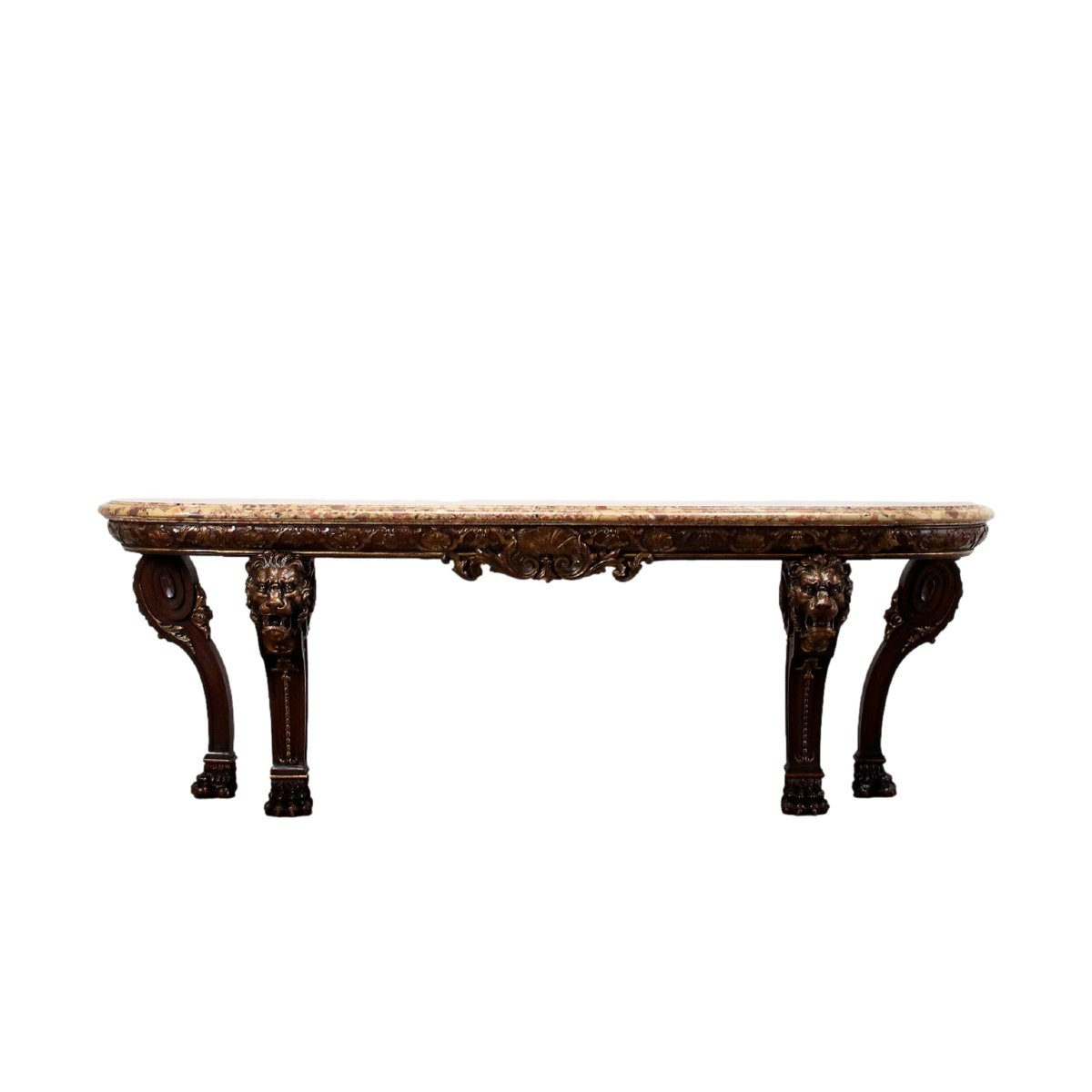 Console Style Néoclassique Chêne France XIX-xx Siècle-photo-2