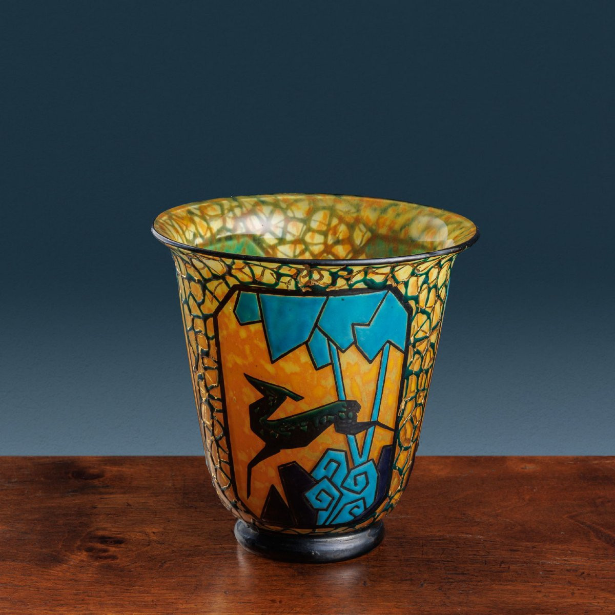 Archer And Deer Vase Marcel Goupy. Paris, Ca. 1925-28.-photo-3