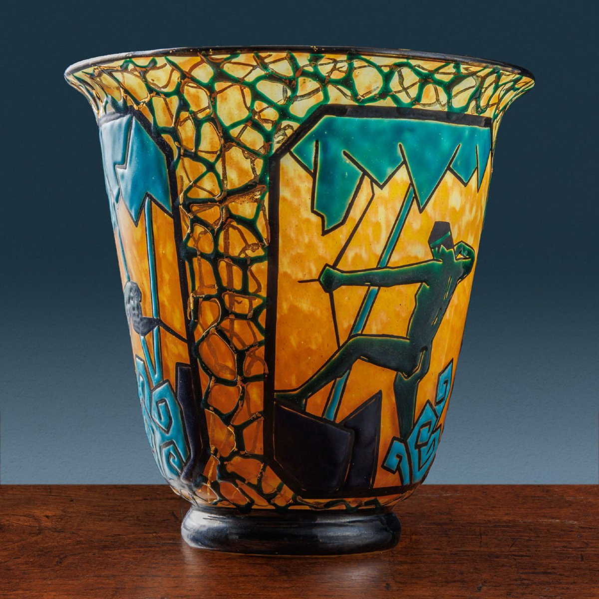 Archer And Deer Vase Marcel Goupy. Paris, Ca. 1925-28.-photo-4