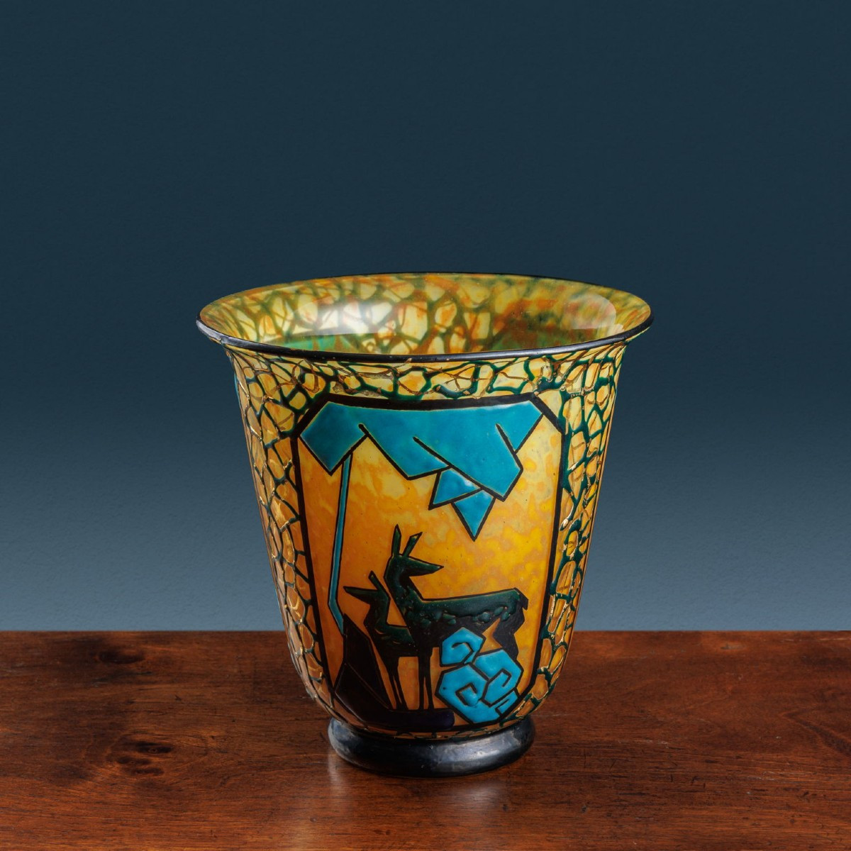 Archer And Deer Vase Marcel Goupy. Paris, Ca. 1925-28.