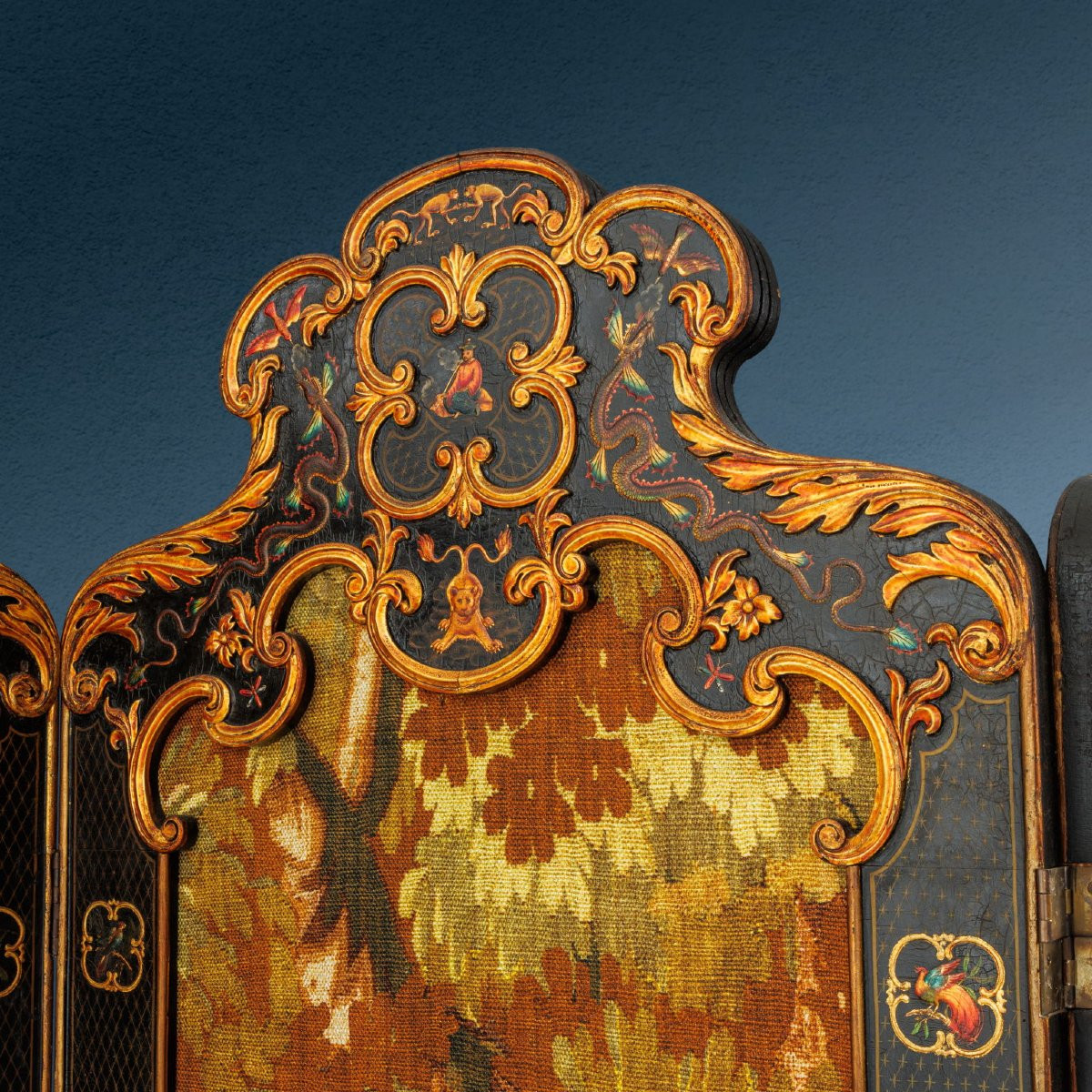 Paravent Chinoiserie Italie, Deuxième Quart Du XIXe Siècle-photo-2