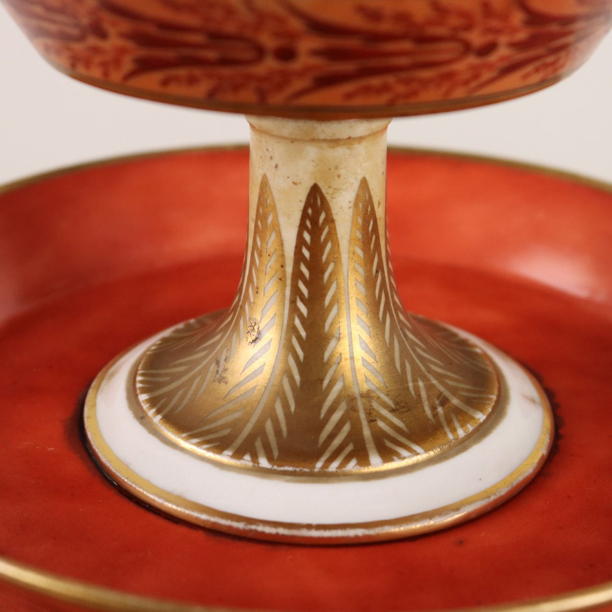 Paire De Présentoirs à Gâteaux Anciens Céramique XIXe-xxe Siècle Europe-photo-1