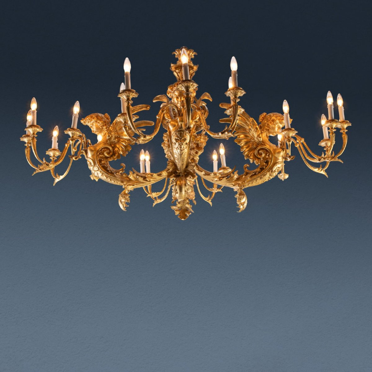Lustre, Attribuable à l'Atelier De Francesco Morini (1822-1899)-photo-2