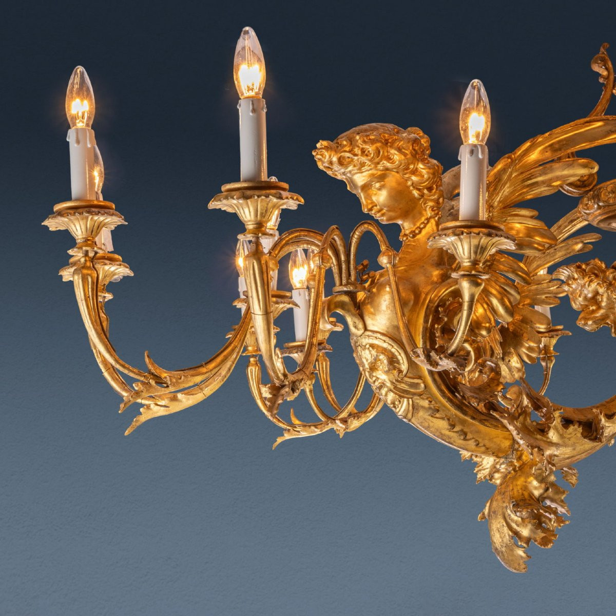Lustre, Attribuable à l'Atelier De Francesco Morini (1822-1899)-photo-2