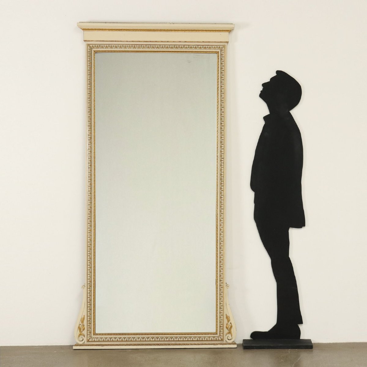 Paire De Miroirs Anciens Style Néoclassique Peuplier XIXe Siècle-photo-2