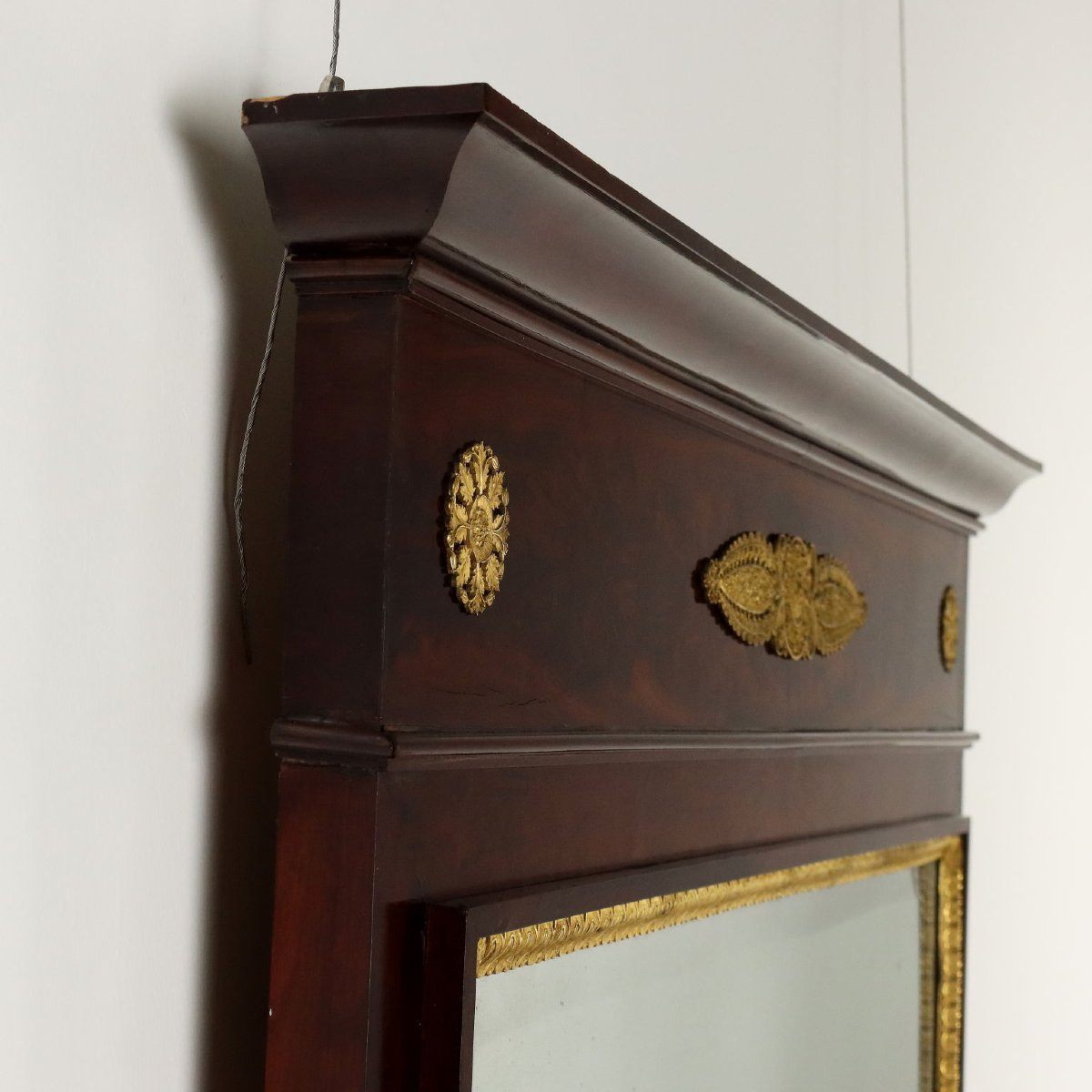Empire Mahogany Fireplace Italy First Quarter 19th Century-photo-3