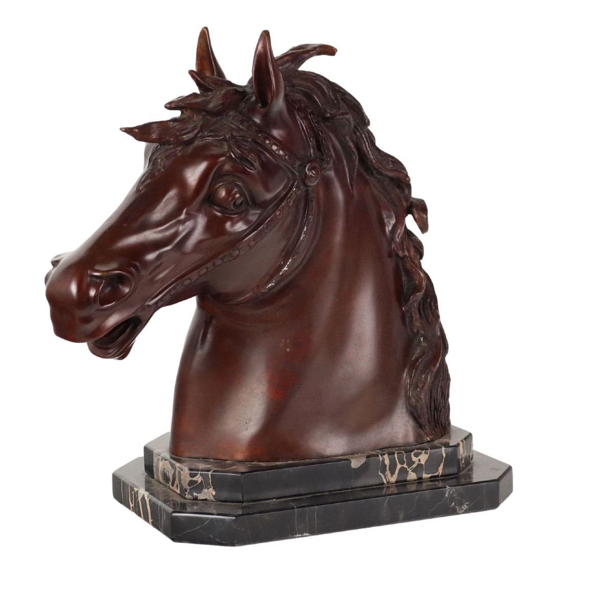 Bronze Horse Head F.g. Ruocco Naples Italy Last Quarter Of The 20th Century
