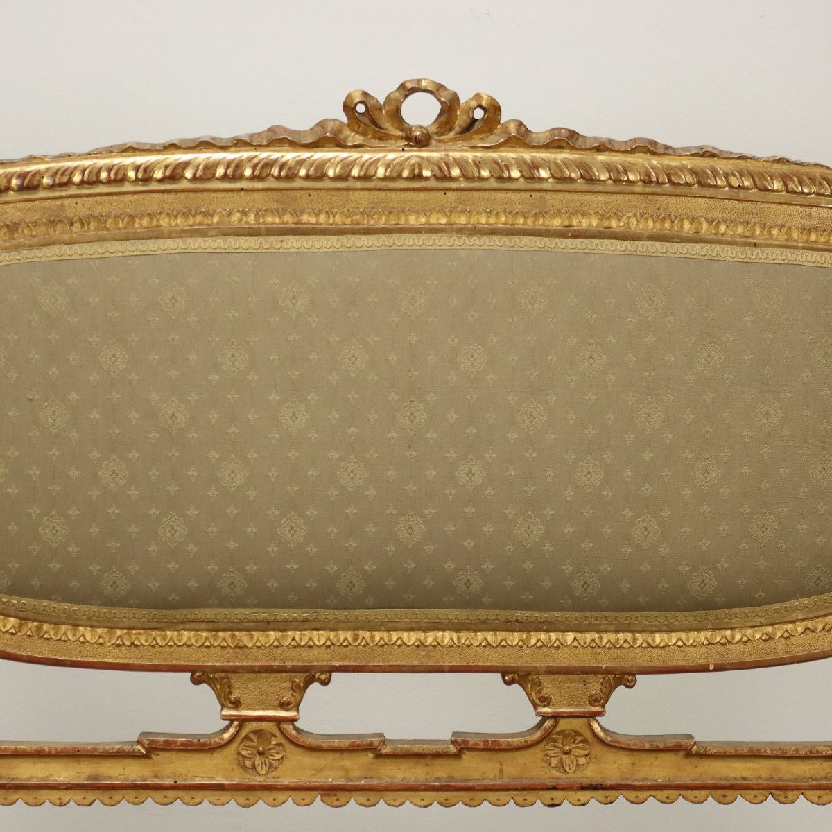 Antique Sofa Neoclassical Style Gilded Wood XIX Century-photo-1