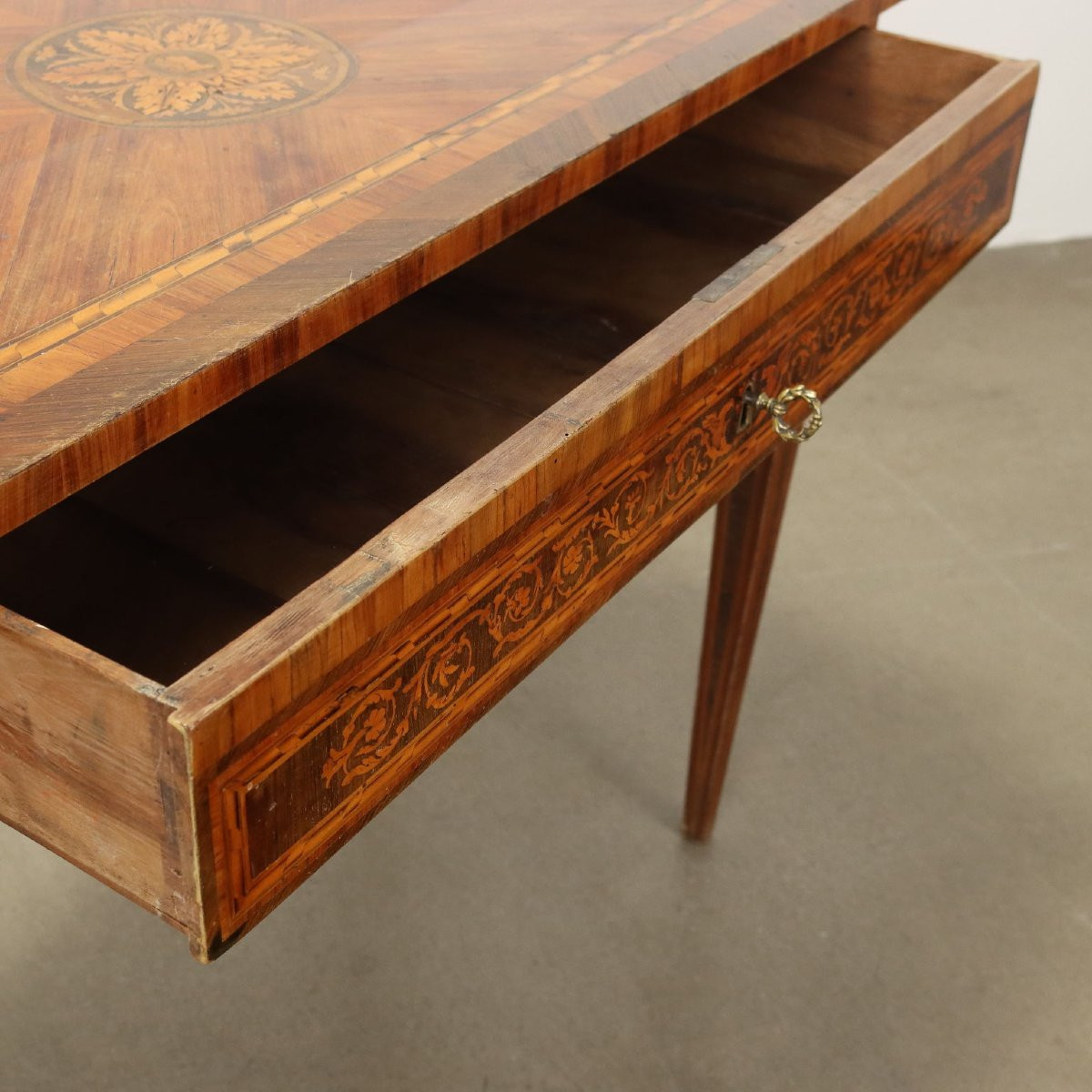 Table Basse Néoclassique Ancienne Bois De Rose Italie XVIIIe Siècle-photo-1