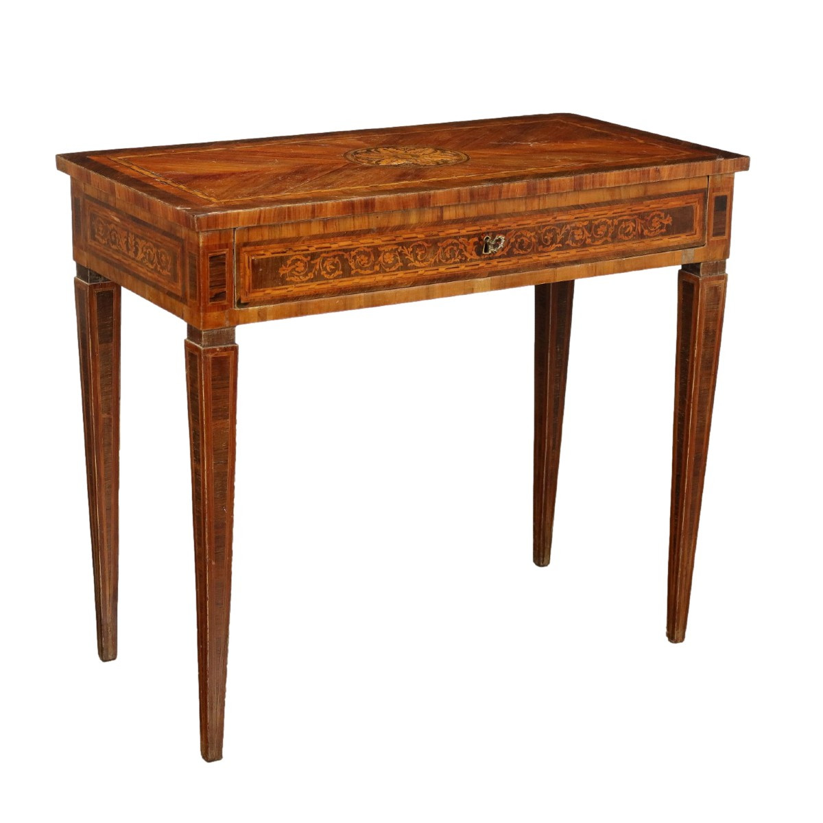 Table Basse Néoclassique Ancienne Bois De Rose Italie XVIIIe Siècle