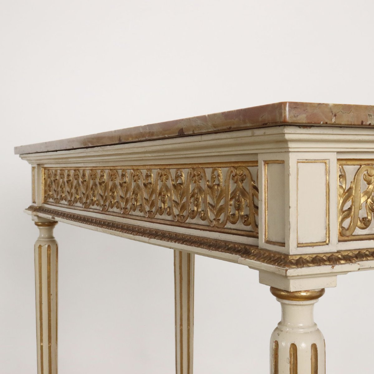Antique Consoles Neoclassical Style Linden Fir Italy XIX-xx Century-photo-3