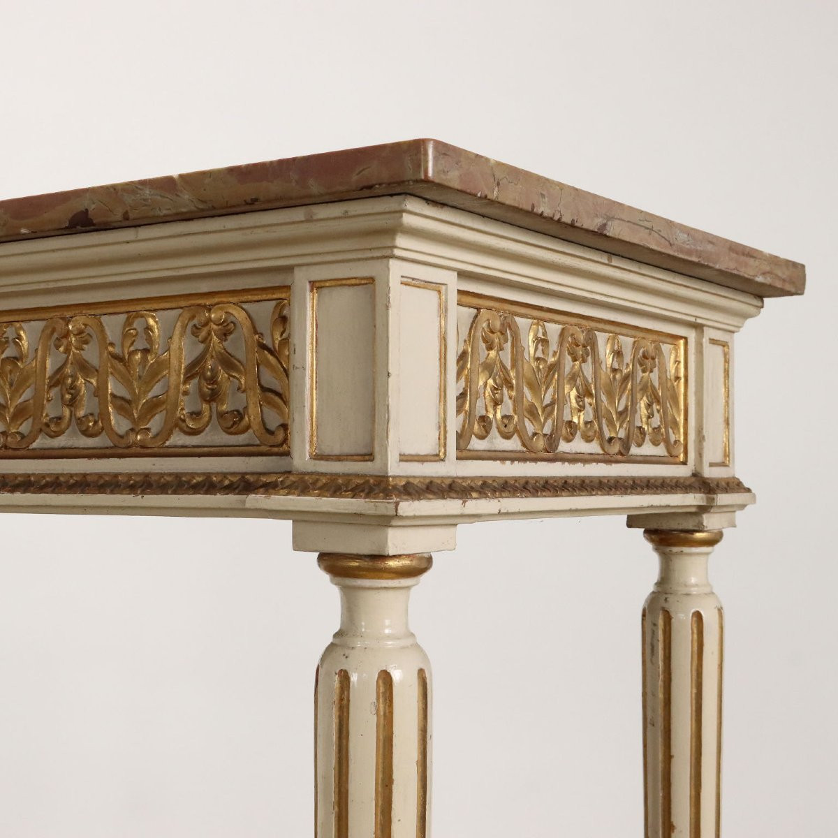 Antique Consoles Neoclassical Style Linden Fir Italy XIX-xx Century-photo-1
