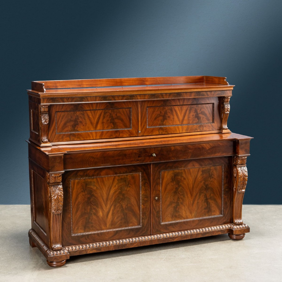 Bureau Avec Secrets Chêne Italie XIXe Siècle