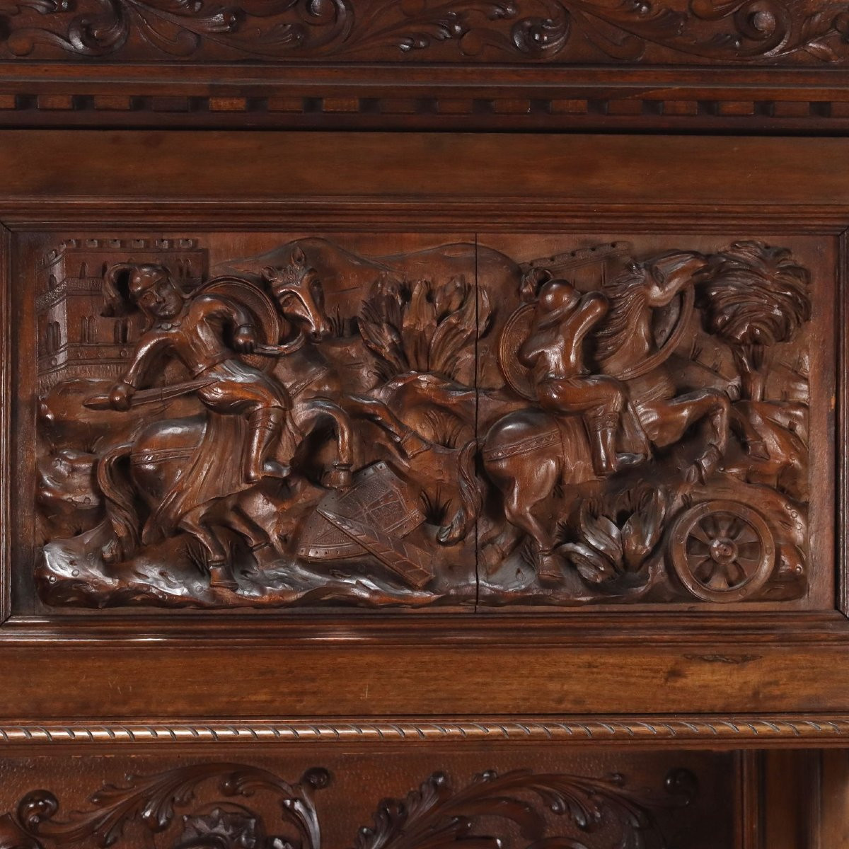 Antique Cupboard Neo-baroque Style Walnut Italy XX Century-photo-6