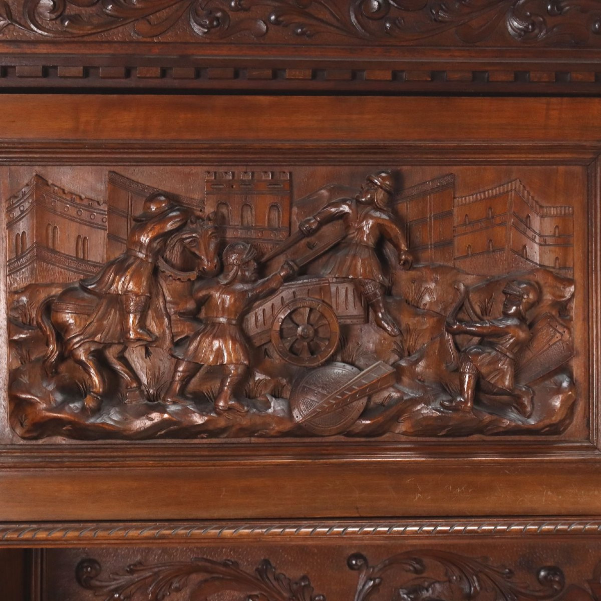 Antique Cupboard Neo-baroque Style Walnut Italy XX Century-photo-7