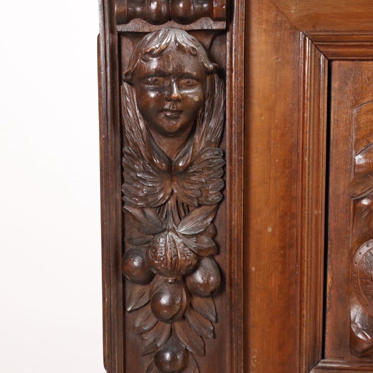 Antique Cupboard Neo-baroque Style Walnut Italy XX Century-photo-8