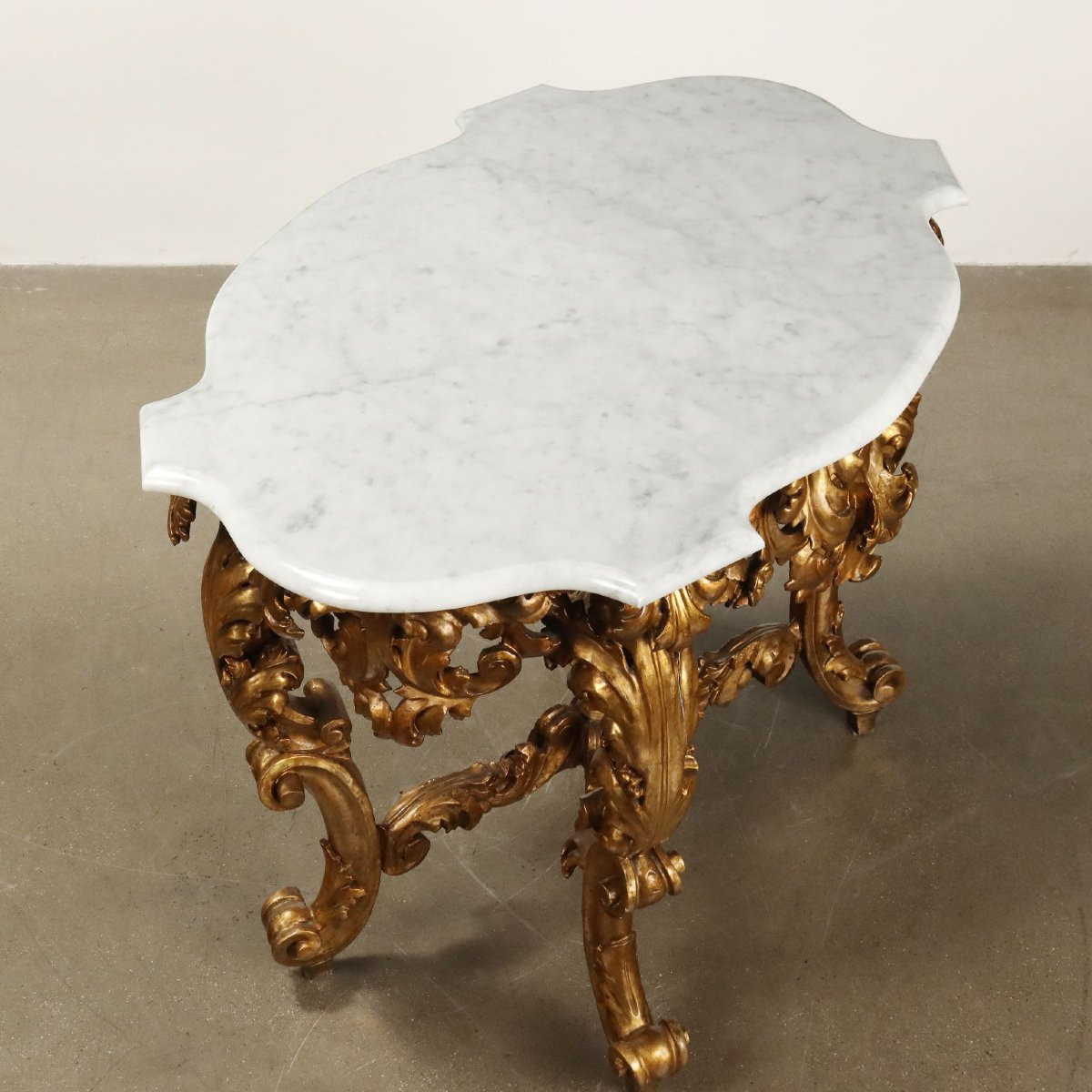 Table Ancienne Style Éclectique Bois Gravé Doré XVIIIe Siècle-photo-8