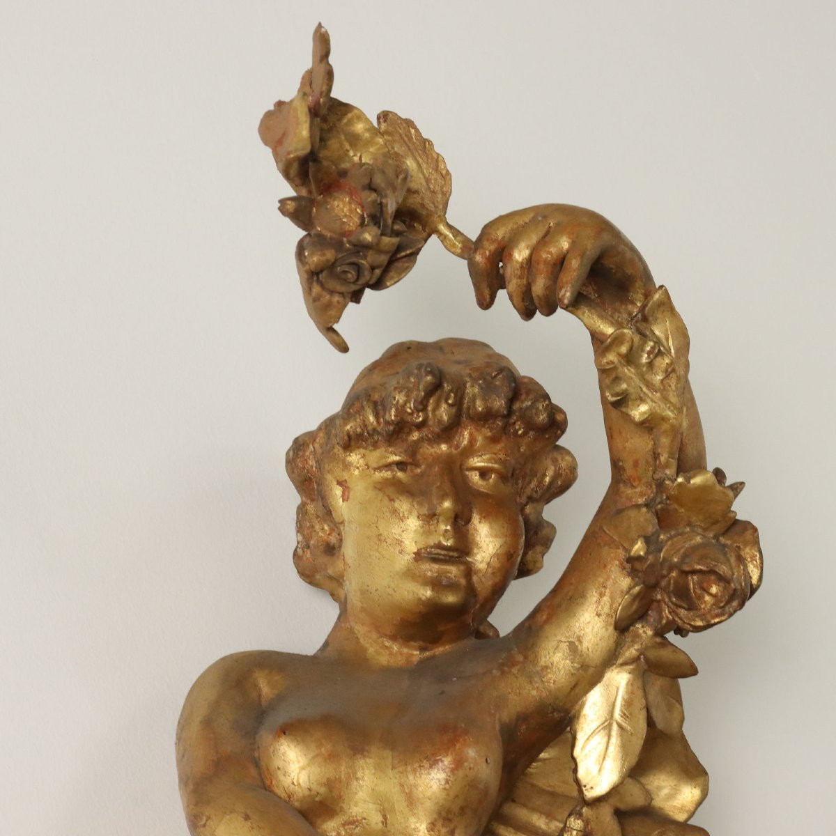 Large Carved And Gilded Mirror-photo-4