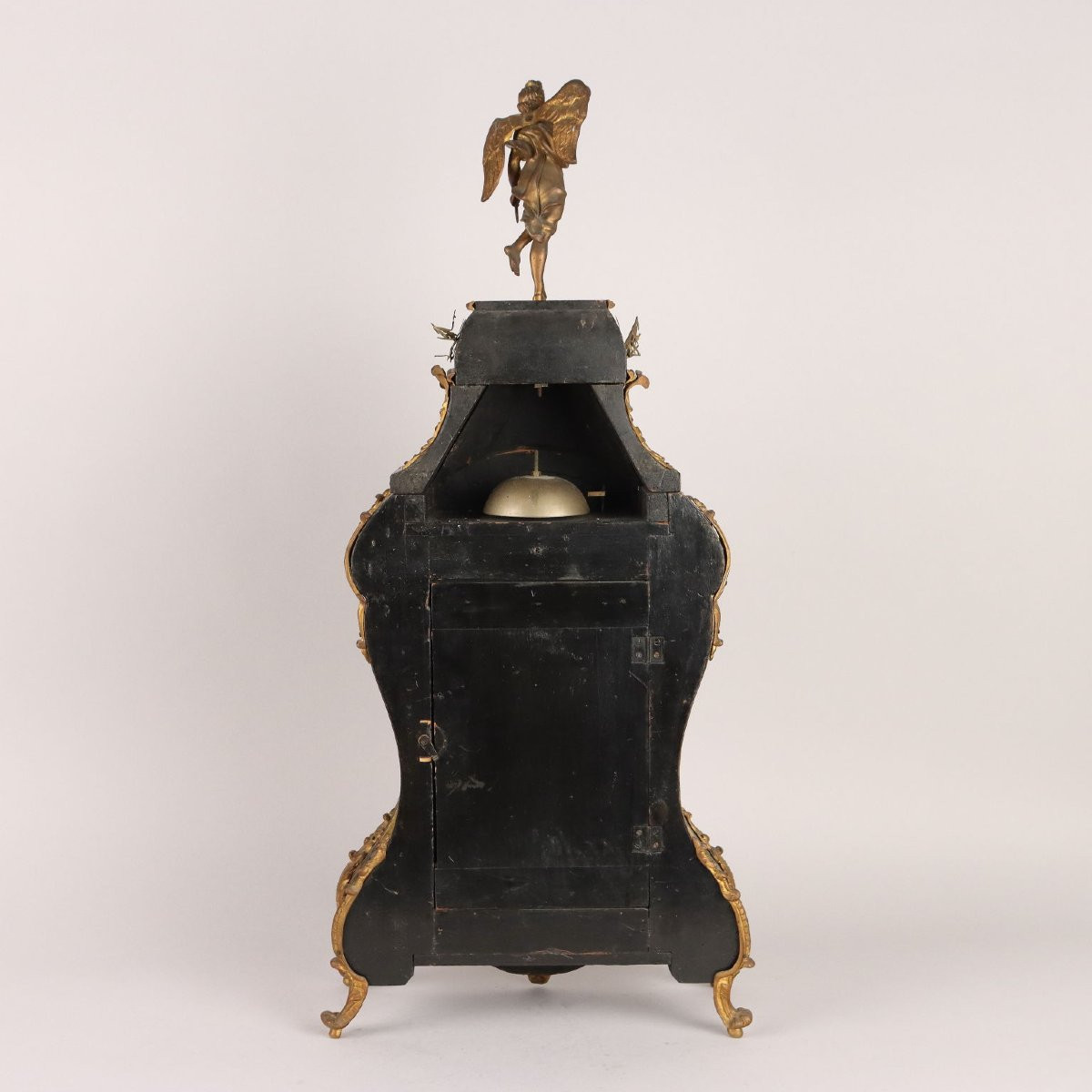 Horloge Ancien Style Boulle Bronze Bois Détails Dorés '800-photo-7