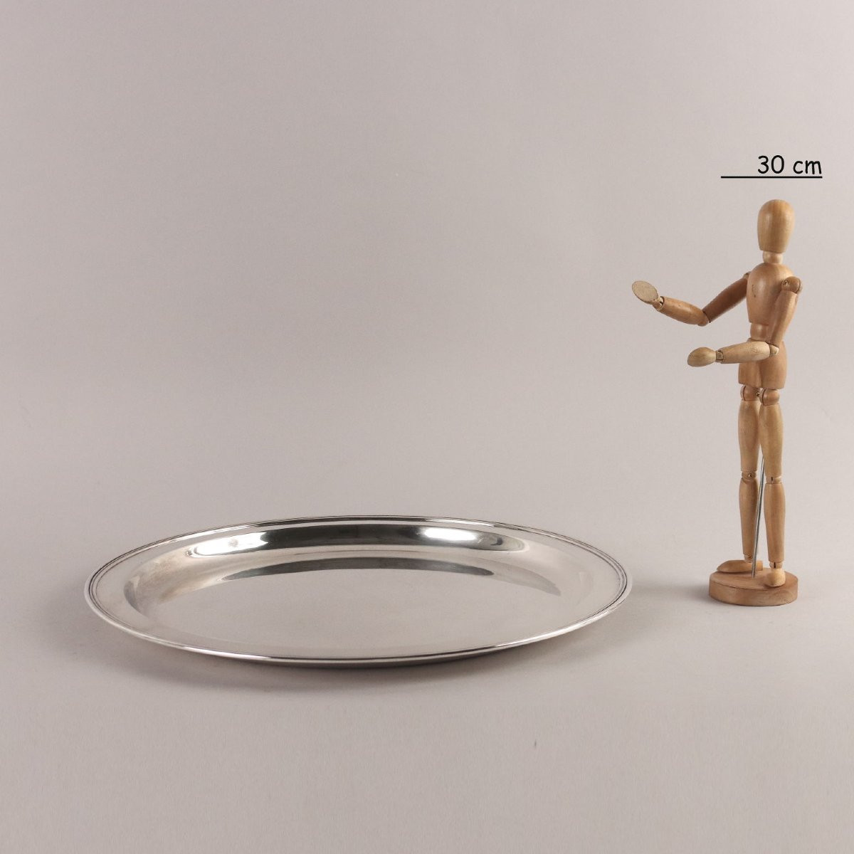 Plateau Vintage Argent Man. Ricci & Co Italie Années 80-90-photo-2