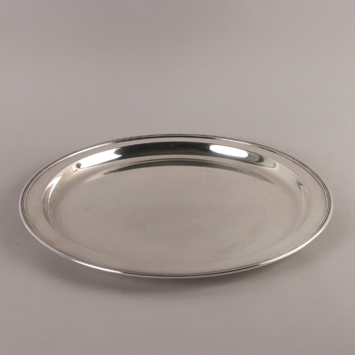 Plateau Vintage Argent Man. Ricci & Co Italie Années 80-90