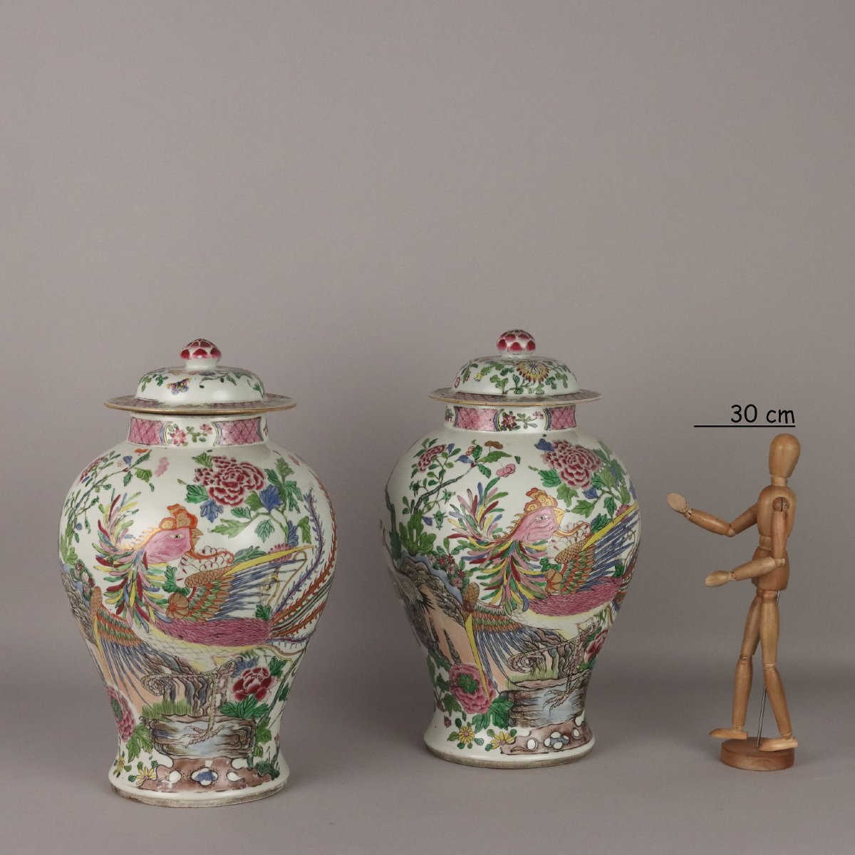 Pair Of Potiches In The Manner Of Edmè Samson France Late 19th Century Early 20th Century-photo-2