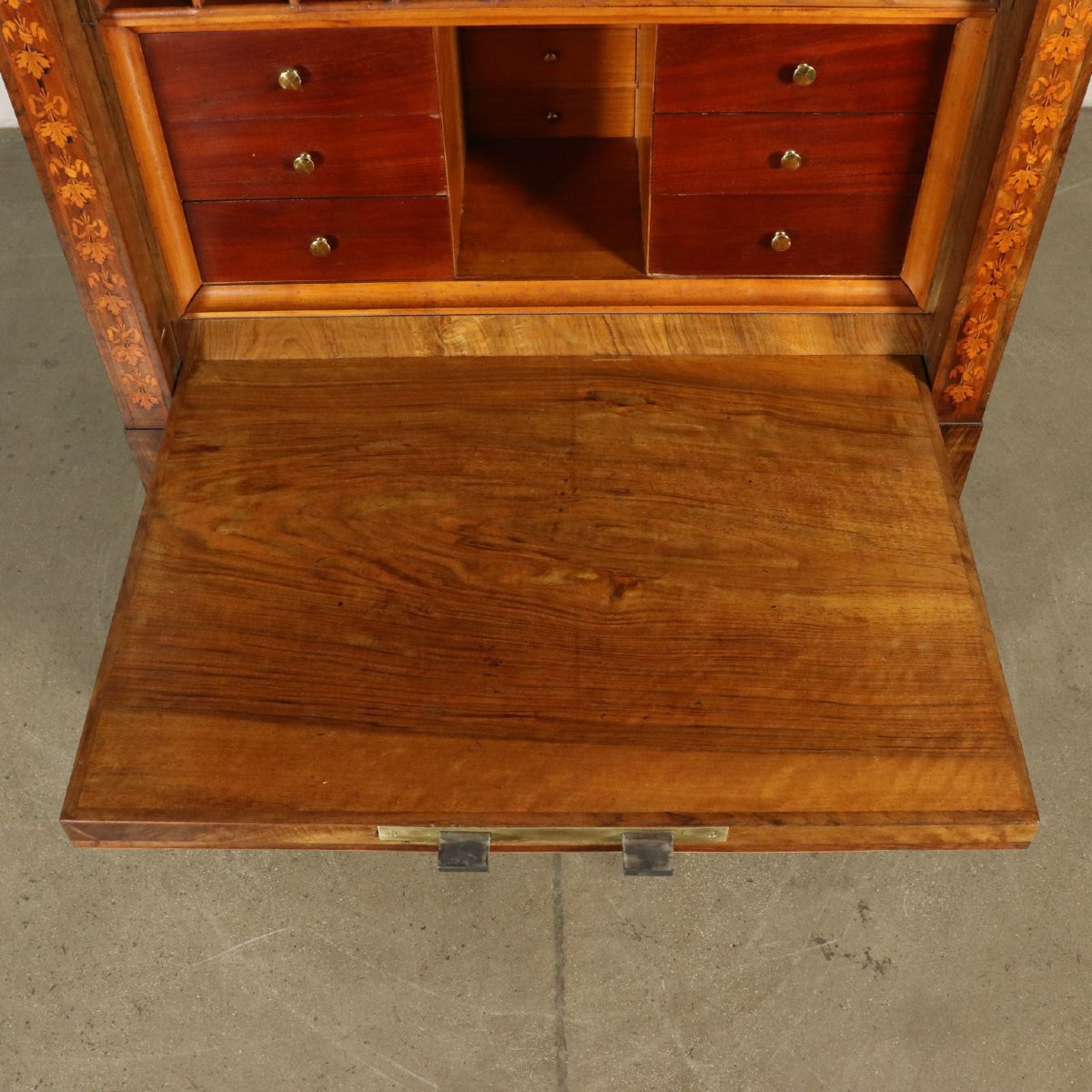 Antique Empire Secrétaire Bottega Maggiolini Walnut Italy XIX Century-photo-8