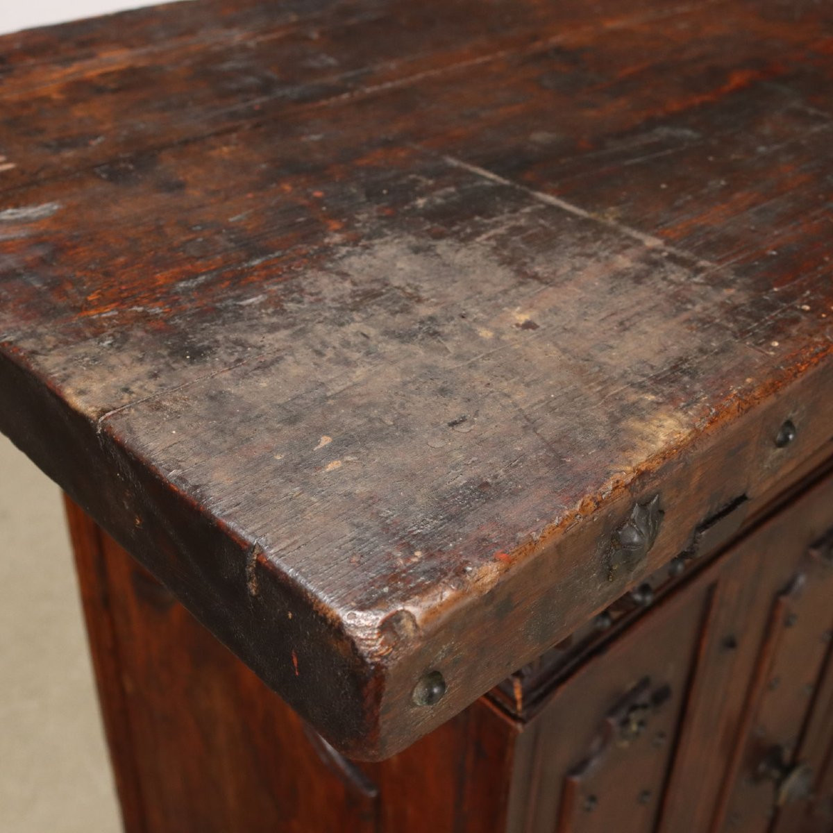 Antique Baroque Cupboard Walnut Italy XVIII Century-photo-1