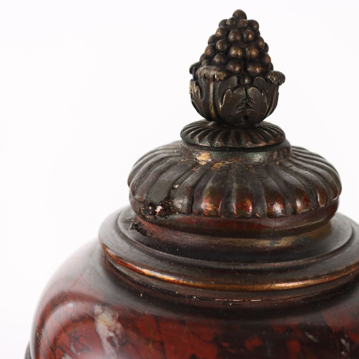 Paire de Vases en Marbre Rouge Griotte France XIXe Siècle-photo-4