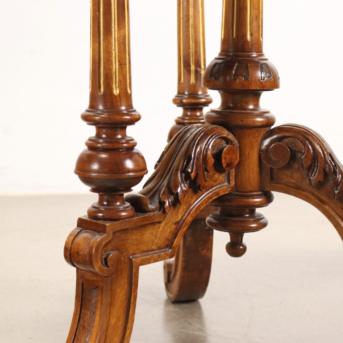Portemanteaux Éclectiques Anciens Acajou Motifs Fleurs XXe Siècle-photo-7