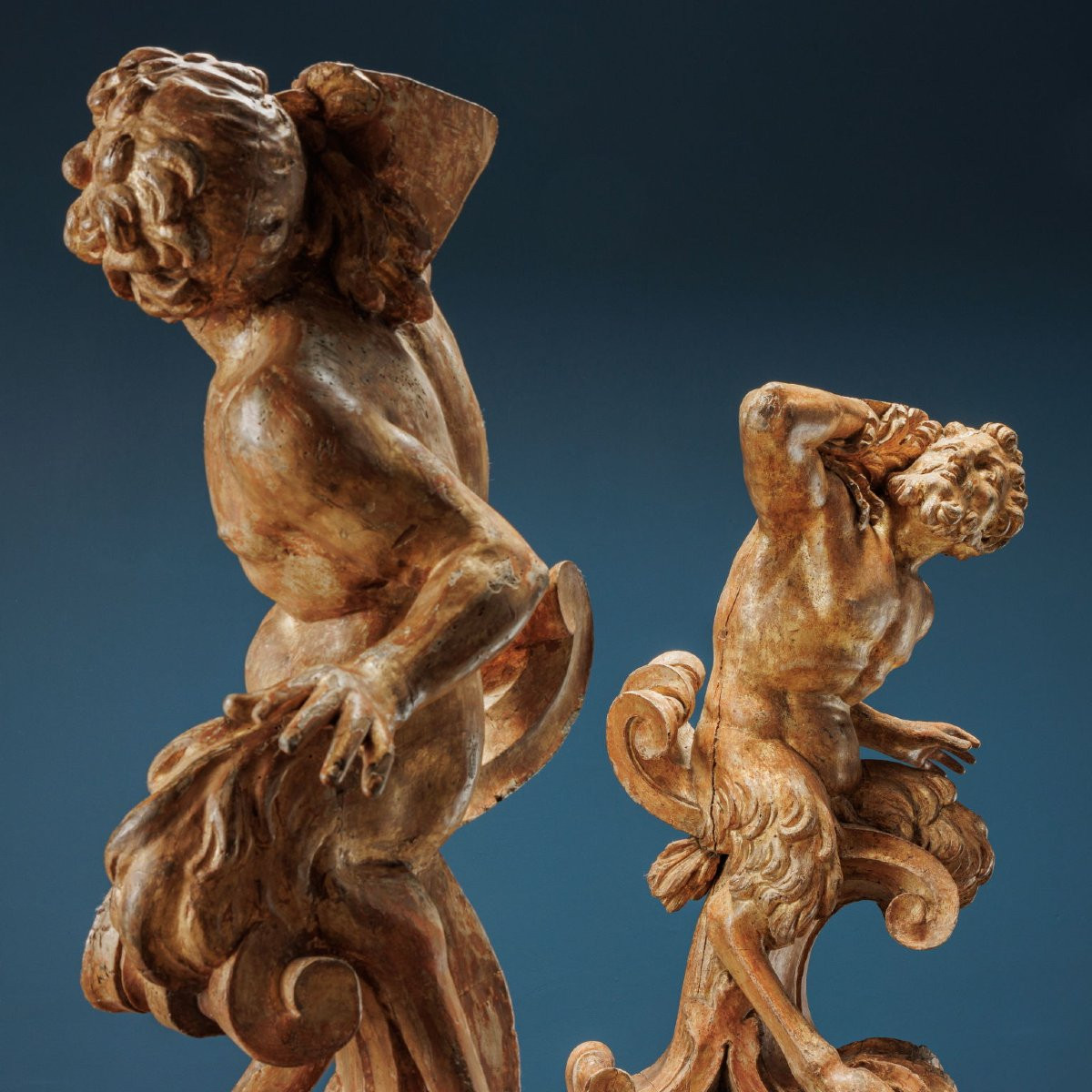 Pair Of Satyrs, Rome, Early 18th Century-photo-1