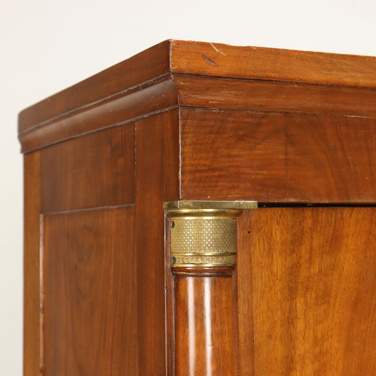 Antique Empire Chest Walnut Italy Early XIX Century-photo-4