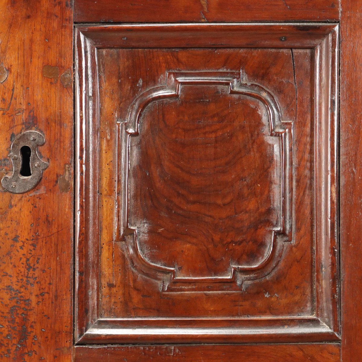 Armoire Ancien à 2 Portes Noyer Italie XVIIe-XVIIIe Siècle-photo-3