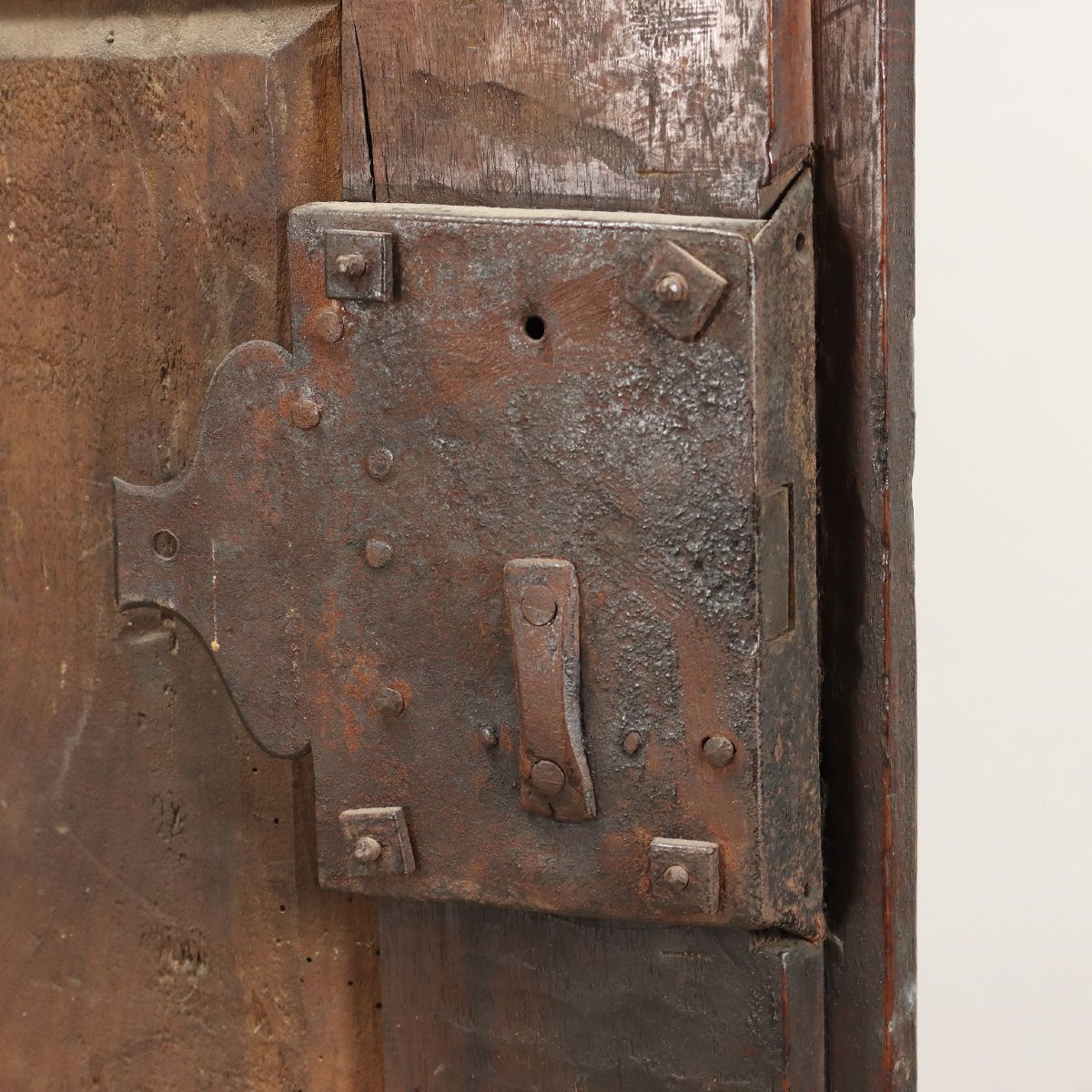 Armoire Ancien à 2 Portes Noyer Italie XVIIe-XVIIIe Siècle-photo-4